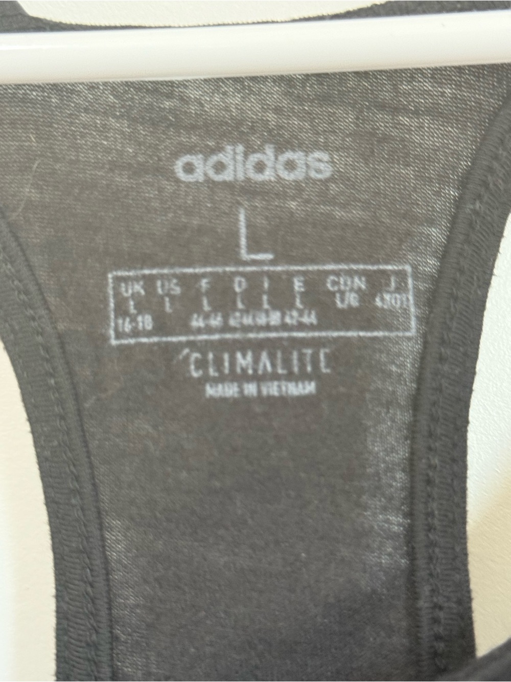 adidas Black Racerback Performance Tank - Picture 4 of 5